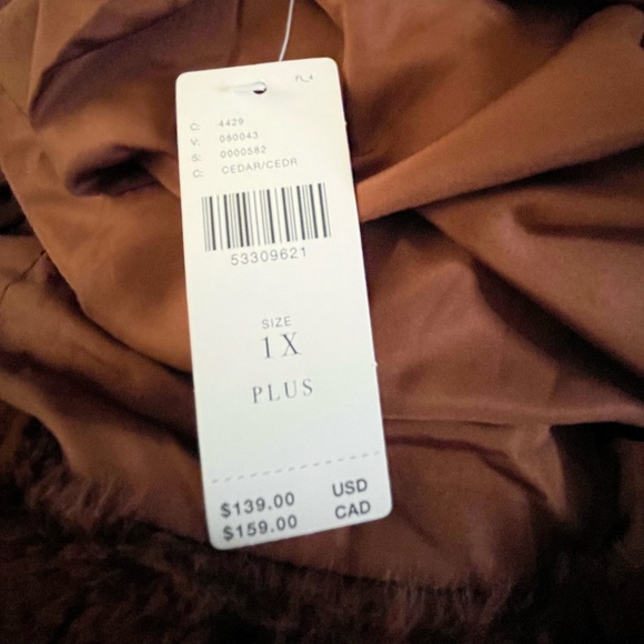 Anthropologie A+ Sanctuary starry night faux fur jacket NWT size 1X - Picture 4 of 12